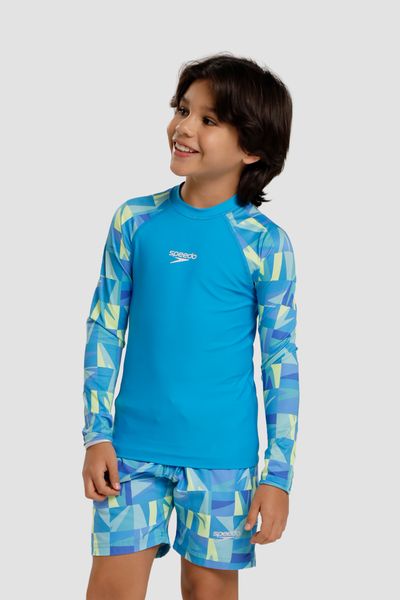 Camiseta Manga Larga Sunshine Boom Grid Niño
