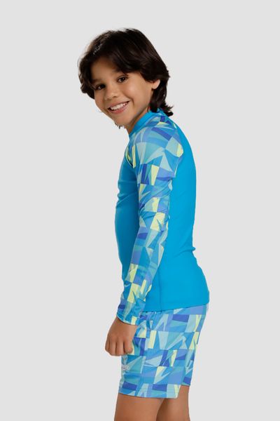 Camiseta Manga Larga Sunshine Boom Grid Niño