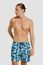Pantaloneta Boom Grid 16 Pulgadas Azul Hombre