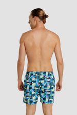 Pantaloneta Boom Grid 16 Pulgadas Azul Hombre