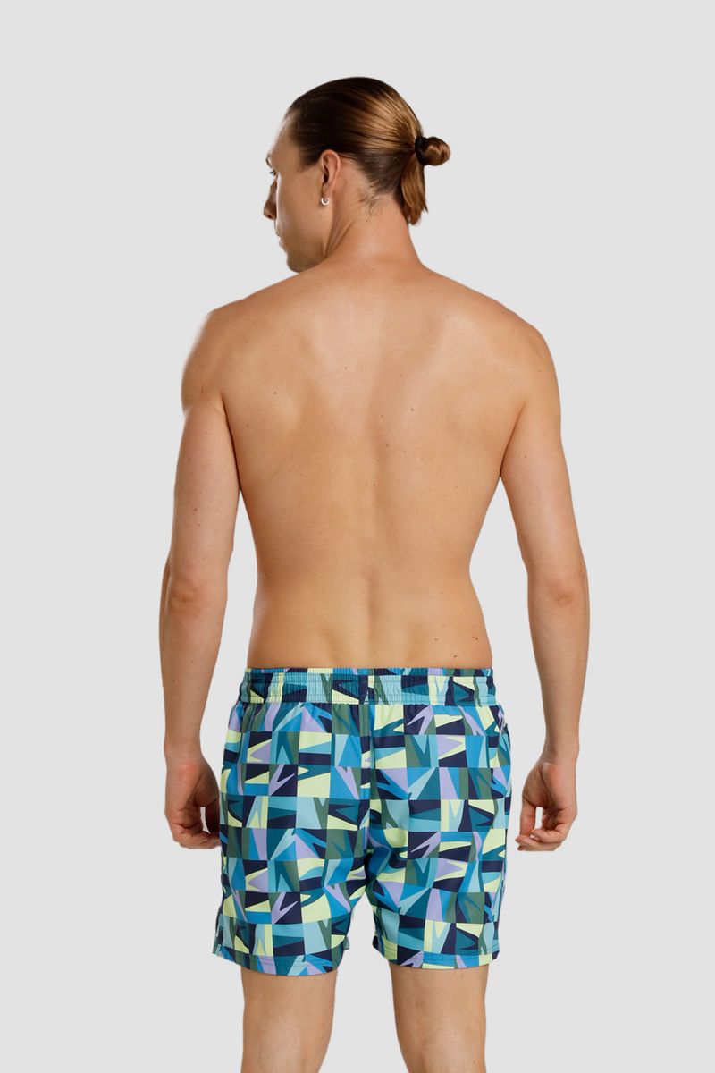 Pantaloneta Boom Grid 16 Pulgadas Azul Hombre