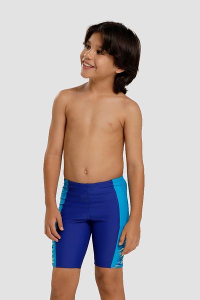 Pantaloneta de baño Jammer Dive Block azul niño