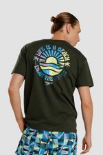 Camiseta Manga Corta Desert South Verde Hombre