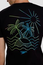 Camiseta Manga Corta Silver Petal Negro Hombre