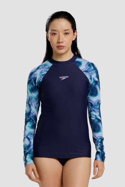 Camiseta manga larga Sunshine Geode Obscura azul mujer