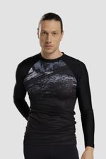 Camiseta Manga Larga Sunshine Aqua Melt Negro Hombre