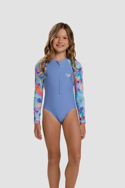 Vestido de baño Watercolor Warden azul niña