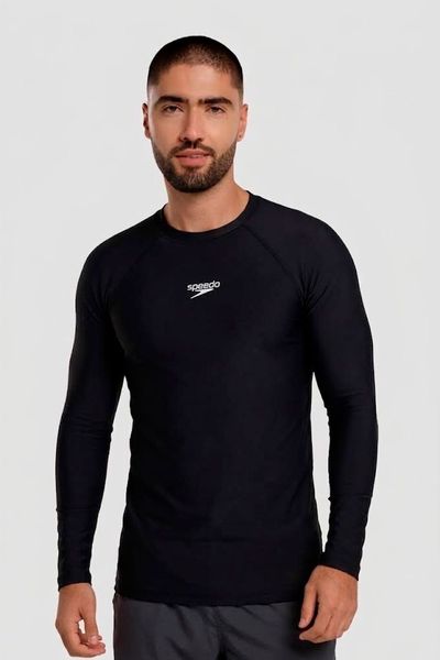 Camiseta manga larga Sunshine Boom Wave negro hombre