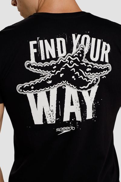 Camiseta manga corta Submerge negra hombre